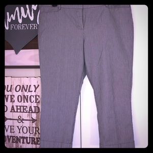 Black and White Pinstripe Crop Pants